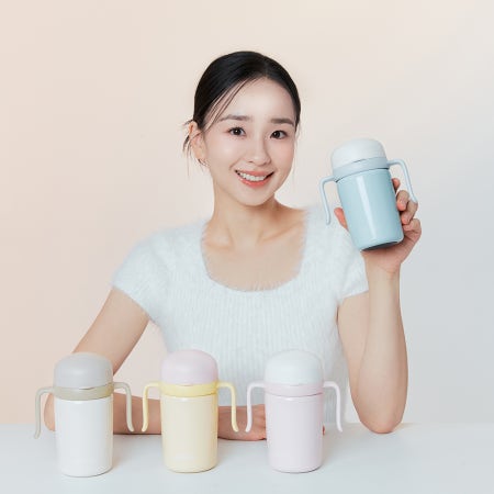 주니 스테인리스 자기주도컵 2세대 240ml 뚜껑일체형