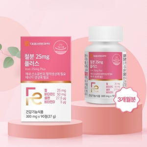 대웅생명과학 철분 복용시간 임산부 비헴첼 철분제 헴철 출산후 약3개월 90정, 1개
