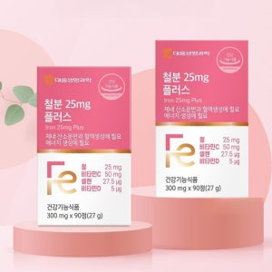 대웅생명과학 철분 복용시간 임산부 비헴첼 철분제 헴철 출산후 약3개월 90정, 2개
