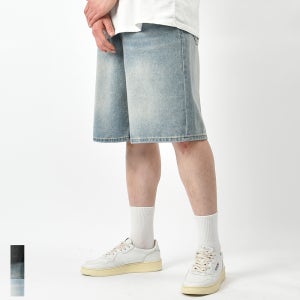 남자 버뮤다 청반바지 와이드 밴딩 흑청 중청 연청 6부팬츠