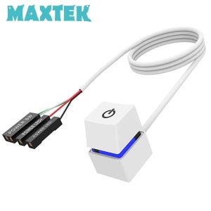 맥스텍 MT651 외부전원 스위치 사각 키캡버튼 PC 컴퓨터 본체 파워 버튼 화이트 데스크탑 파워 스위치 회사 숙박업소
