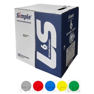 LS전선 CAT6 기가 UTP케이블 300M 그레이 블루 레드 옐로우 그린 박스 롤 RJ45 잭 네트워크 인터넷 제작 선