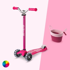 마이크로킥보드 맥시T 프로 디럭스 LED + 바스켓 세트