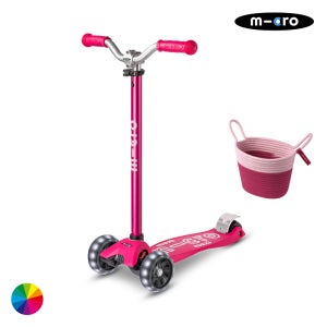 마이크로킥보드 맥시T 프로 디럭스 LED + 바스켓 세트