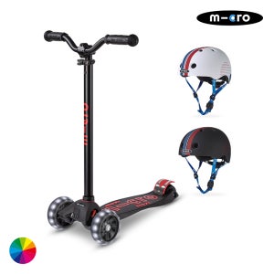 마이크로킥보드 맥시T 프로 디럭스 LED + 코리아 에디션 헬멧 세트