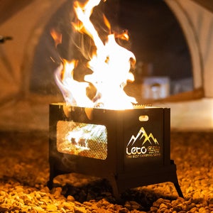 레토 감성 불멍 캠핑 화로대 접이식 스퀘어 바베큐그릴 화롯대 LCP-FS04