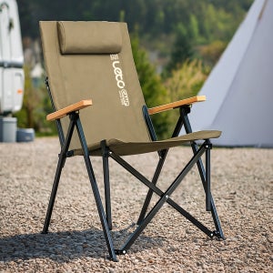각도조절 릴렉스 접이식 롱 캠핑의자 체어 LCP-CA05, 브라운, 1개