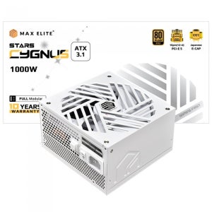 맥스엘리트 STARS CYGNUS 1000W 80PLUS골드 풀모듈러 ATX3.1 화이트/ 파워 서플라이 / M