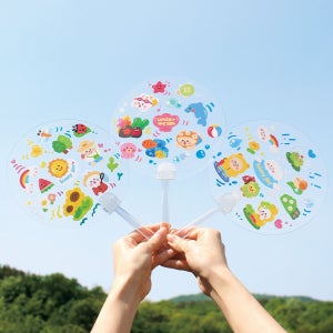 여름 투명 부채 만들기 재료 스티커포함 여름만들기 바다 썸머 유치원 미술활동