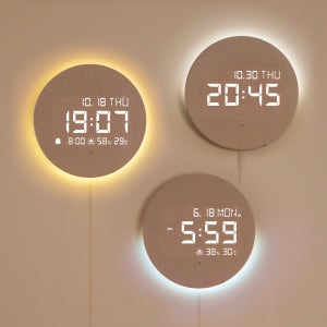 아이정 선라이즈 무드등 LED 벽시계(L) 알람 디지털 감성 인테리어 시계