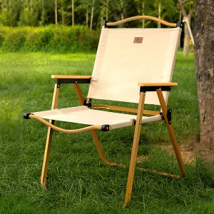 레토 대형 우드 감성 경량 캠핑의자 폴딩 로우 릴렉스 체어 LCP-C03, 베이지, 1개
