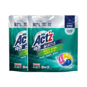 액츠 멀티 솔루션 실내건조 컴팩트 캡슐세제 50개입 X 2개