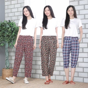 1+1 에어쿨 밴딩팬츠 여성 여름 몸빼 작업복 일바지 냉장고바지 9부 7부 츄리닝