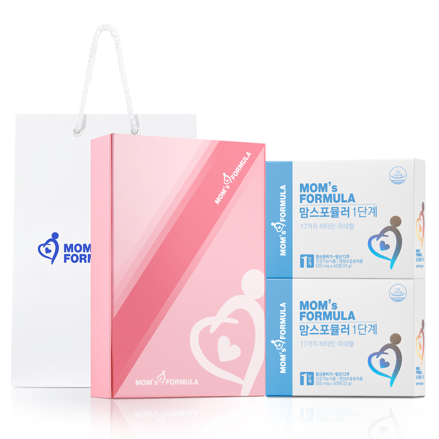 [임산부선물세트] <b>맘스포뮬러</b> 1단계 2개 / 임산부 영양제 / 활성형 엽산 비타민