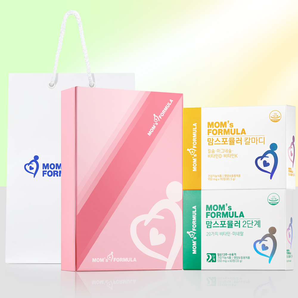 [임산부선물세트] <b>맘스포뮬러</b> 2단계 + 칼마디 / 임산부 수유부 영양제 / 철분 칼슘제