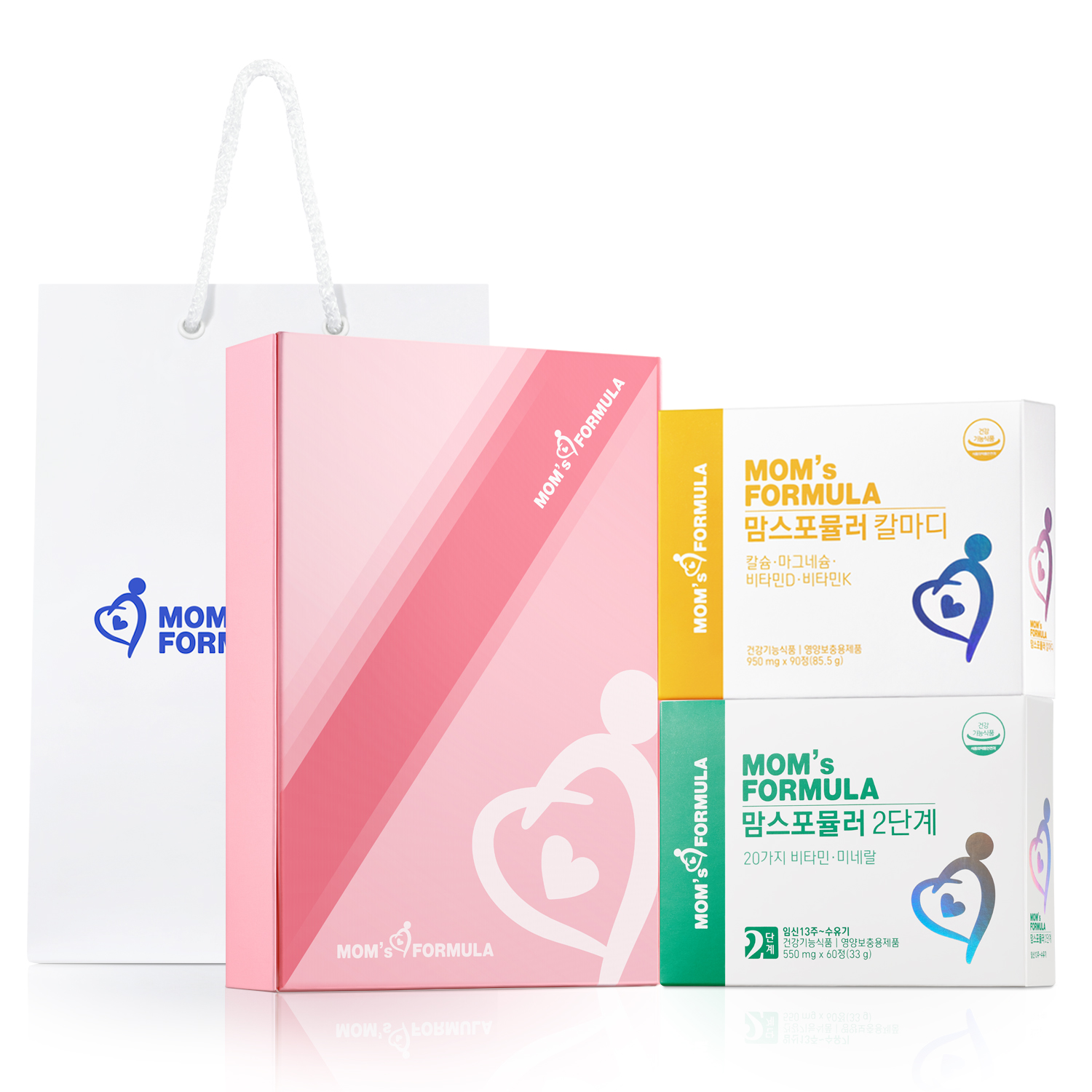 [임산부선물세트] <b>맘스포뮬러</b> 2단계 + 칼마디 / 임산부 수유부 영양제 / 철분 칼슘제