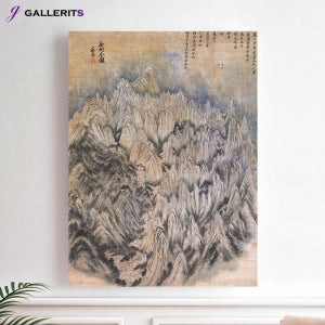 겸재 정선 금강전도 그림 한국화 진경산수화 안방 풍수 인테리어 액자 소형