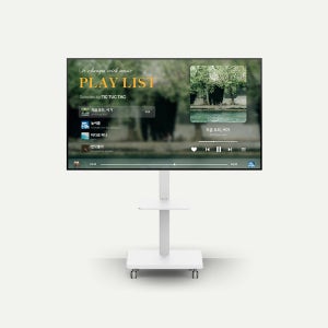 틱툭탁 무빙 대형 티비 스탠드 스퀘어 화이트 LG 삼성 tv 모니터 호환 이동식 거치대