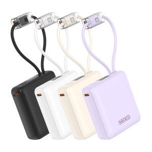 룩씨 PD 22.5W 케이블 일체형 초고속 충전 대용량 미니 보조배터리 10000mAh