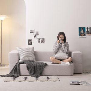 아쿠아텍스 좌식 접이식 소파베드 2인 거실 원룸 패브릭 매트리스 쇼파 침대