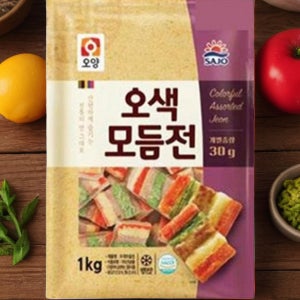 오색전 명절음식 오색 산적 꼬지전 명절전 명절음식 제사음식 1kg