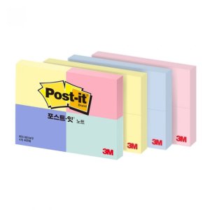 1159 3M 포스트잇 653-4 (51X38mm) (4패드) 접착식 붙이는 메모지
