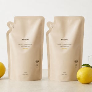 러베 아기 비건 젖병 세정제 이유식기 세척 주방세제 리필 450ml 2개 세트