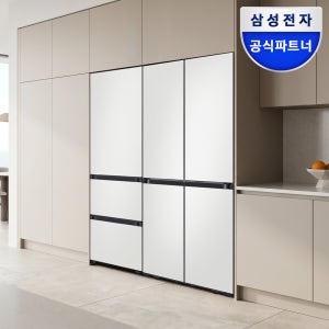 삼성 비스포크 AI 키친핏 Max 냉장고 김치냉장고 세트 패키지 RM70F63R2A RQ33DB74C1AP 코타화이트 2등급+1등급