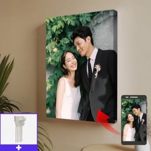 캔버스액자 50x70cm 사진인화 맞춤 주문제작 웨딩 가족 대형 스마트폰 출력 인쇄 보정