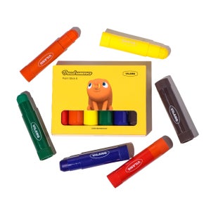 빌랑 진한 아기 크레파스 유아 색칠놀이 6색 페인트스틱 크레용 세트