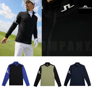 제이린드버그 남성 골프웨어 히스 스트라이크 긴팔 반집업 미드레이어