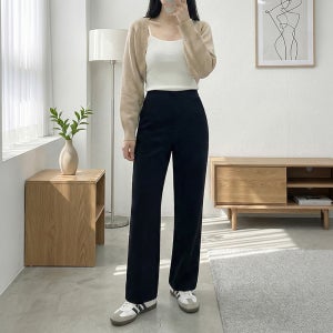 가을/간절기 여성 사방스판 일자핏 기본 팬츠