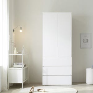 스칸디무드 커스트 터치 서랍 키큰 옷장 800