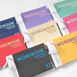 그리드 링 단어장 A7 모눈 종이 암기장