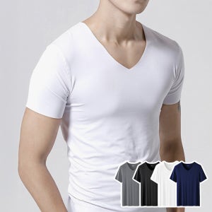 남성 에어리즘 반팔 심리스 반소매 런닝 쿨 냉장 무봉제 브이넥 언더셔츠 이너웨어 5장 세트