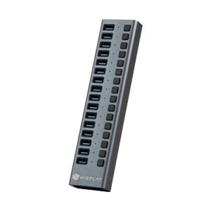 위즈플랫 WIZ-H160S 16포트 유전원 USB허브 USB3.2 Gen2 96W 충전