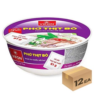 1박스) 비폰 포보 소고기맛 즉석 쌀국수 컵라면 120g x 12개입