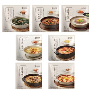 아워홈 국 탕 찌개 7종 미역국 육개장 사골곰탕 황태해장국 김치 된장 순두부찌개