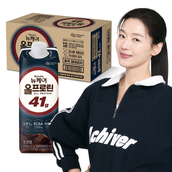 [단백질 41g] 뉴케어 올프로틴 초코맛 350mL 18팩 단백질음료