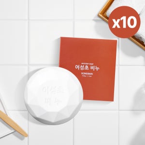 공스킨 어성초비누 노폐물제거 청소년여드름 트러블케어 진정 클렌징 100g, 10개