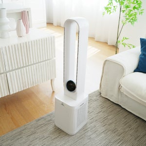 2025년형 코멜리 날개없는 BLDC 모터 리모컨 초저소음 아기방 슬림형 타워팬 선풍기