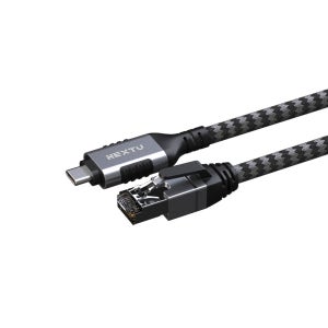 이지넷유비쿼터스 NEXTU 래카온 랜젠더 USB C타입 to LAN 유선랜 변환 케이블 2M 3302GTC-RJ45