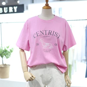 [더틸버리] 코튼 라운드 프린트 티셔츠 NCMTR4M0TS56W