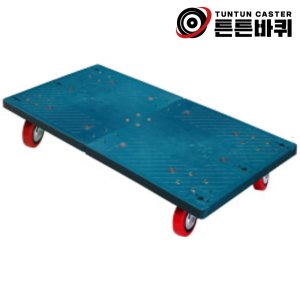 사각 달리 이동 운반 산업용 밀차 이사 이삿짐 초특대형 15cm PVC 바퀴 초록색 물류