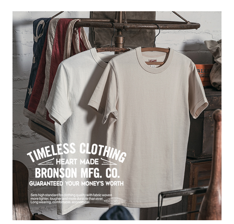[<b>BRONSON</b>][국내배송] <b>브론슨</b> 톰킨스 루프휠 튜블러 반팔 티셔츠 Tompkins Loopwheel Tubular Tee
