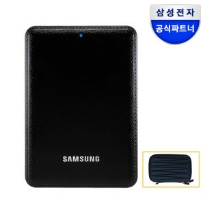 삼성 J3 USB3.0 휴대용 외장하드 1TB, 블랙+파우치