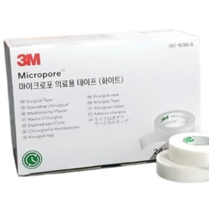 3M 종이반창고 흰색 1530-0 의료용 테이프 마이크로포 24개입