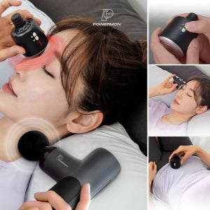 파워몬 냉온 마사지건 미니 휴대용 목 어깨 전신 마사지기 안마기 온열 찜질 냉찜질