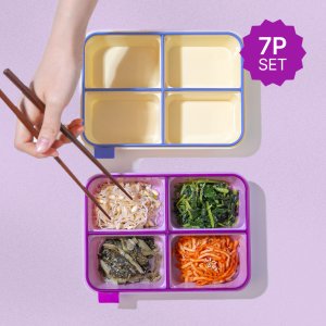 [코코라커] 캔디팟 7P 밀폐용기 세트 도시락통 반찬통 소분용기