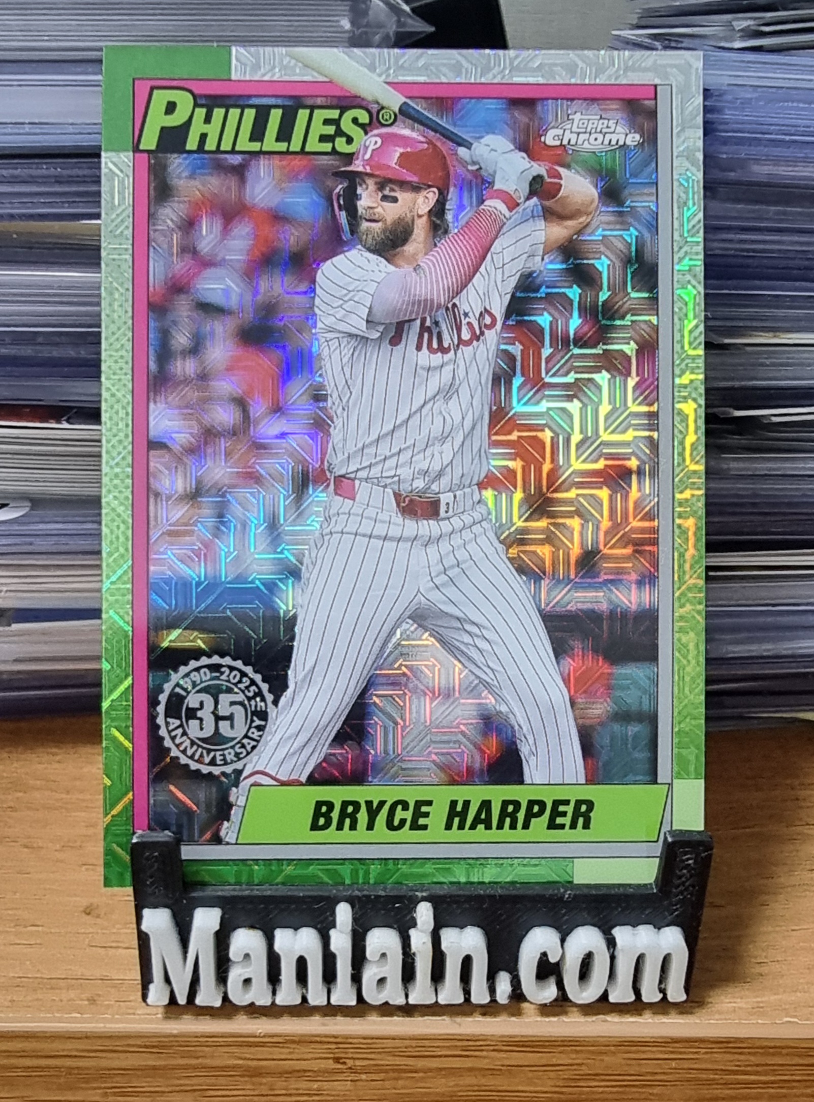 브라이스 하퍼 설명필독 2025 Topps Series 1 Bryce Harper Phillies Chrome Silver Pack Mojo T90C-14 MLB 야구 카드